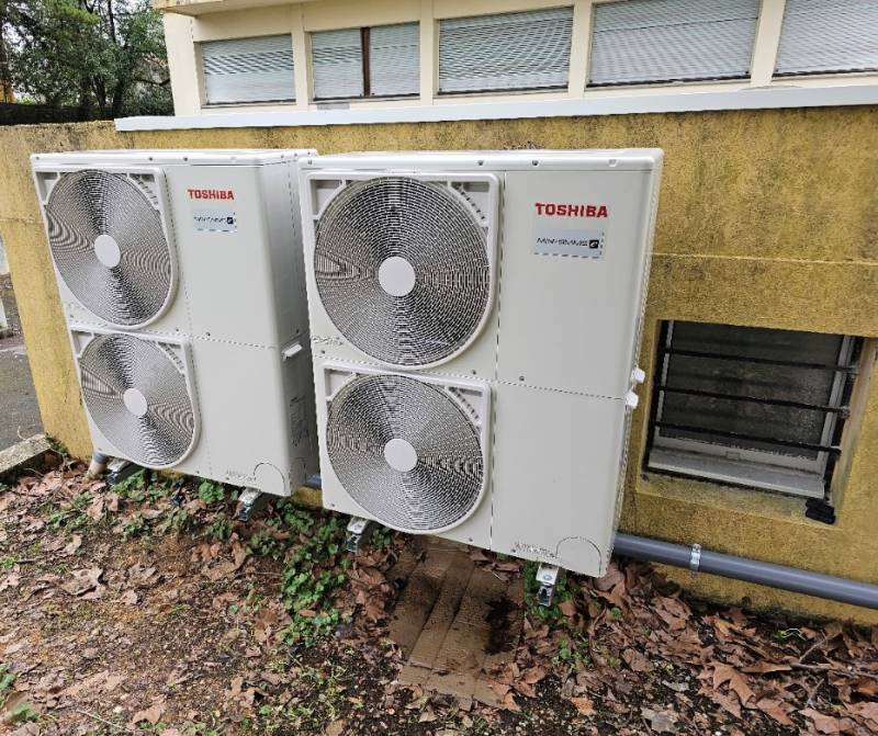 installation de PAC air air dans des bureaux de Talence